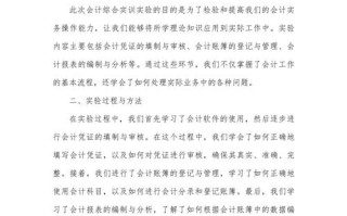 基础会计实训总结收获与不足有哪些？
