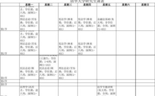 清华大学本科生课程表