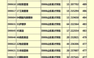 山东英才学院学前教育分数线多少？