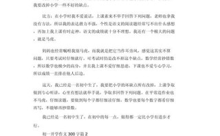 开学前初中300字作文怎么写？