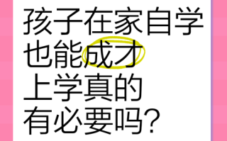 孩子在家自学可行吗？