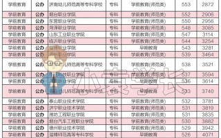 山东管理学院学前教育分数线多少？