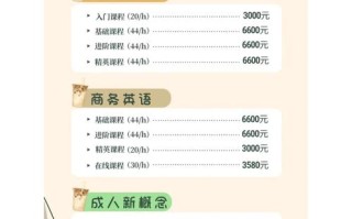 成人英语培训课程收费多少钱？