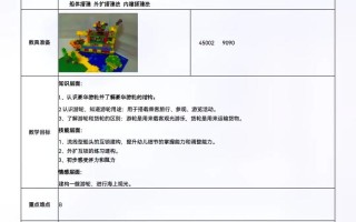 乐高4岁课程教案包含哪些内容？