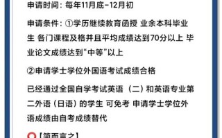 自学考试学位申请条件有哪些？