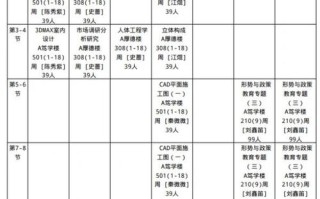 服装设计与工程课程表如何安排？