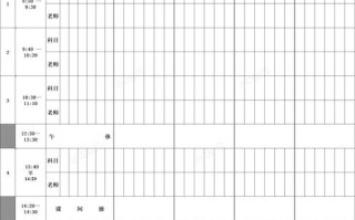 Excel课程表怎么做？