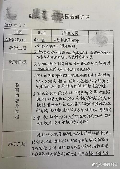 幼儿园课程论小组研讨如何有效记录？-第1张图片-指南针培训网