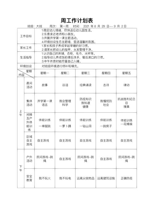 学前班9月计划如何衔接幼小？-第2张图片-指南针培训网