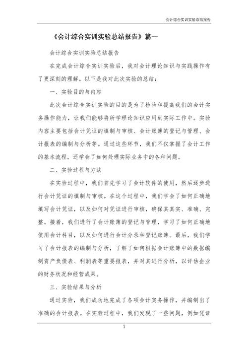 基础会计实训总结收获与不足有哪些？-第1张图片-指南针培训网