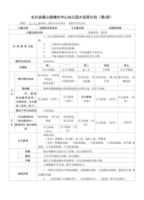 学前班下学前周计划表如何制定更科学？-第1张图片-指南针培训网
