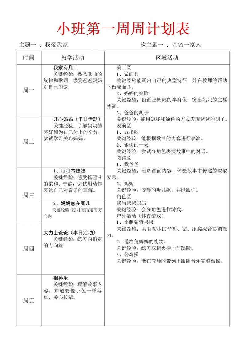 学前班下学前周计划表如何制定更科学？-第2张图片-指南针培训网