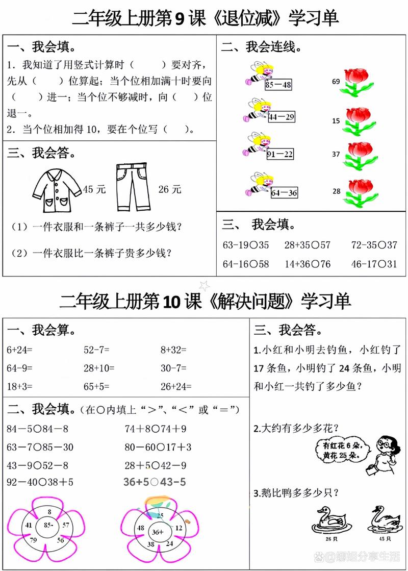 二年级上册数学课程有哪些重点内容？-第2张图片-指南针培训网