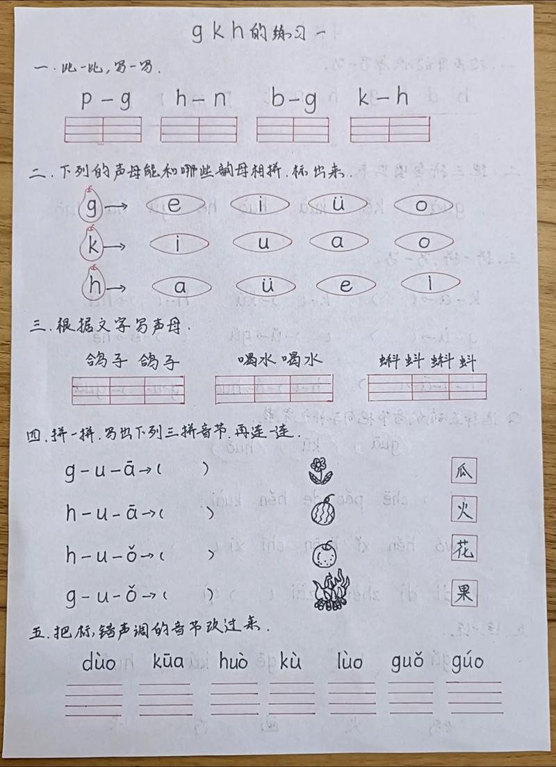 幼儿园学前班拼音作业-第2张图片-指南针培训网