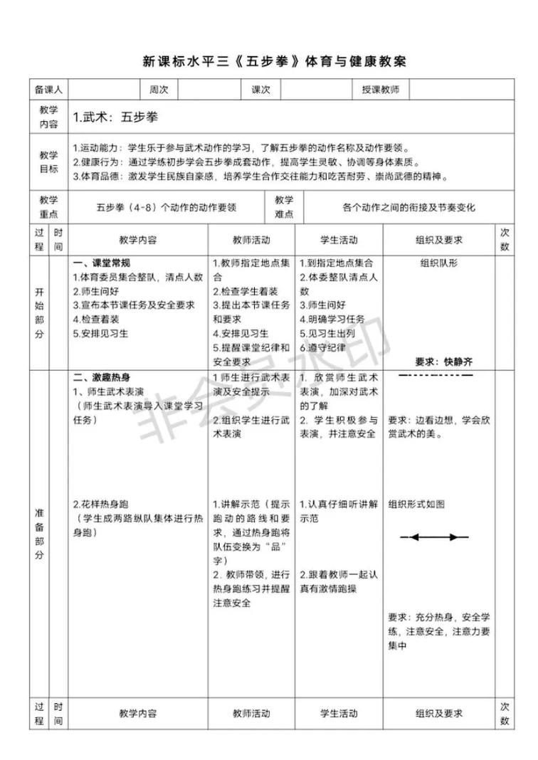 幼儿园学前班武术教案如何设计？-第3张图片-指南针培训网