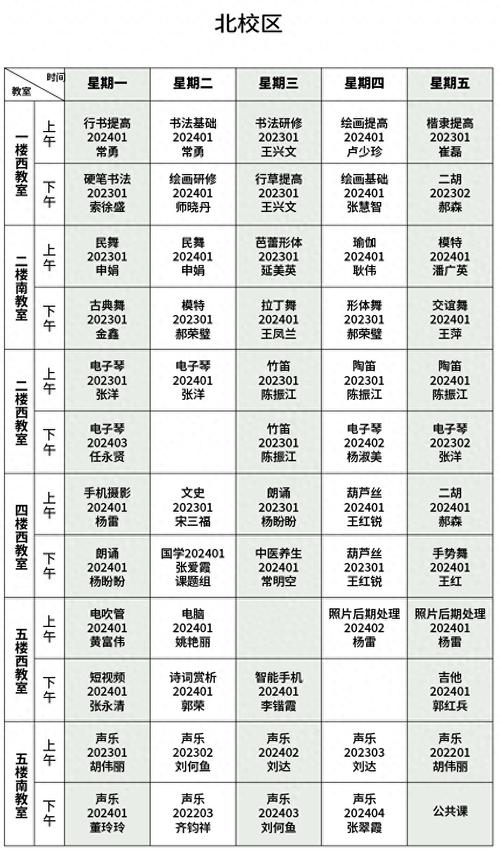 江苏省老年大学课程表-第3张图片-指南针培训网
