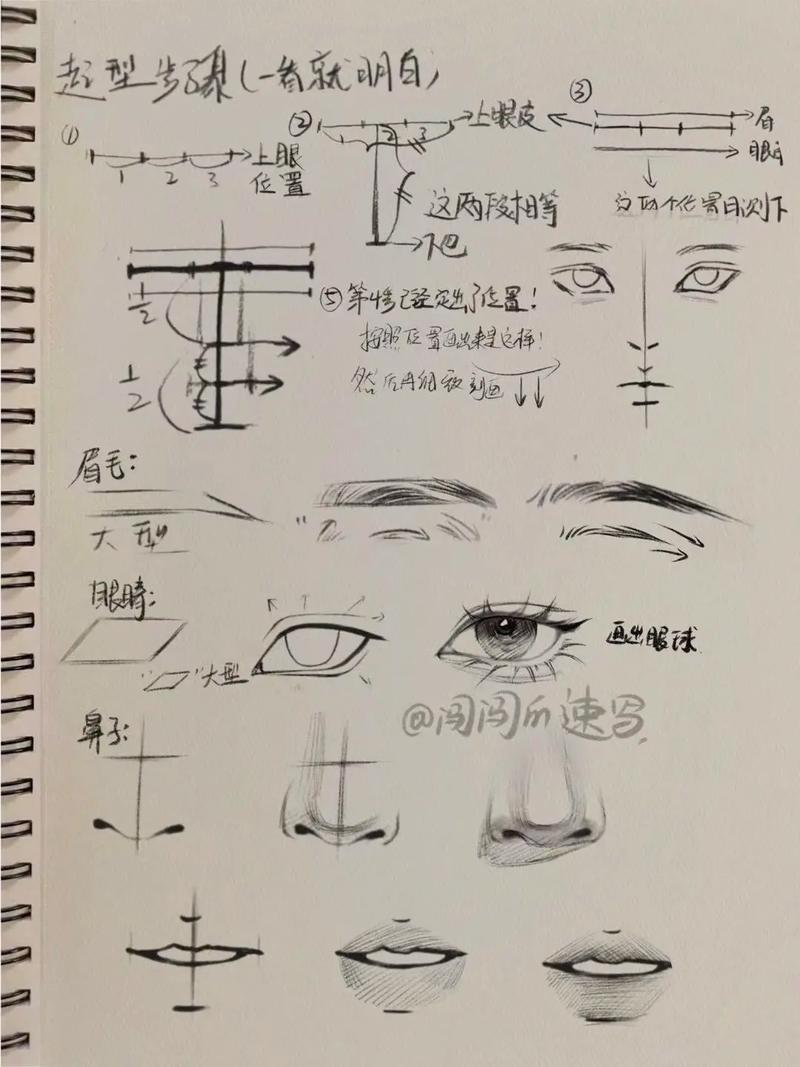 常规面部画法自学指导-第2张图片-指南针培训网