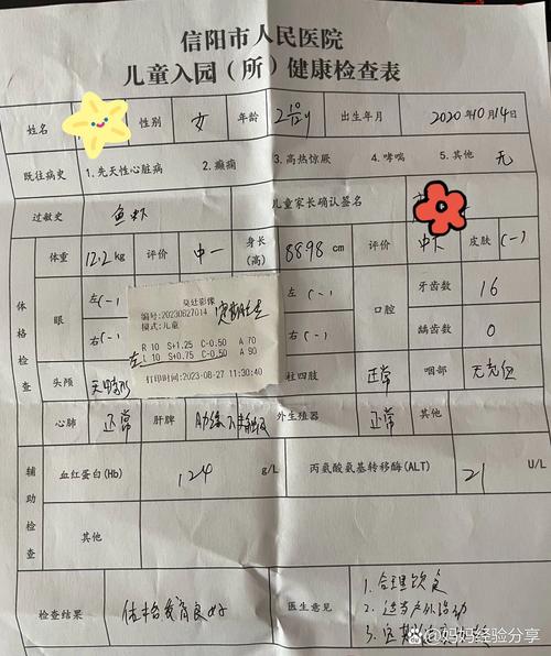 孩子入学体检费用是多少？-第2张图片-指南针培训网