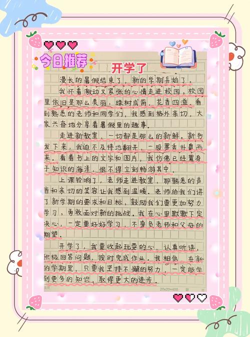 开学前100字作文怎么写？-第2张图片-指南针培训网