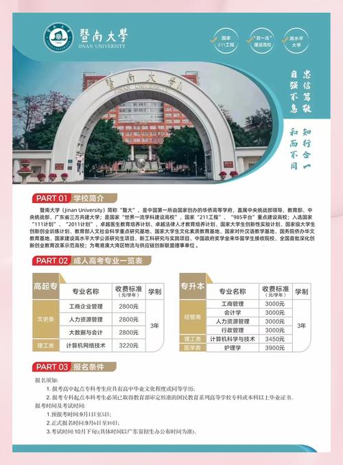 暨南大学自考招生条件有哪些？-第1张图片-指南针培训网