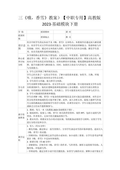 中职学校学前教育教案-第2张图片-指南针培训网