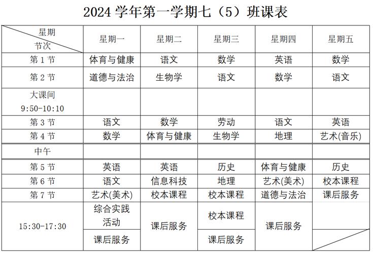 中学生课程表时间安排有何讲究？-第2张图片-指南针培训网