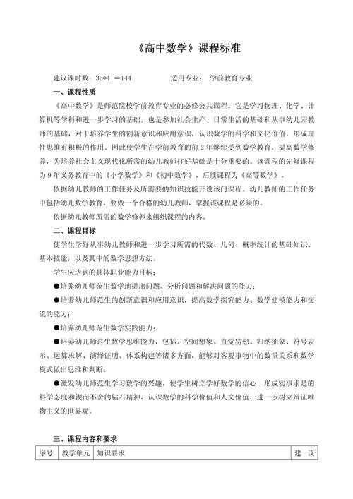 课程标准具体包含哪些核心内容？-第3张图片-指南针培训网