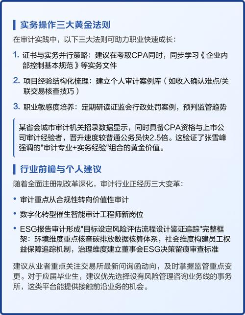 审计职业发展期望有哪些关键方向？-第1张图片-指南针培训网